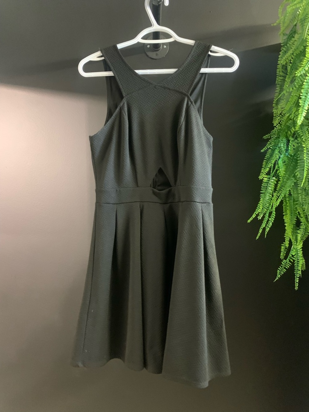 Material Girl Black Dress with Pink Logo Tag